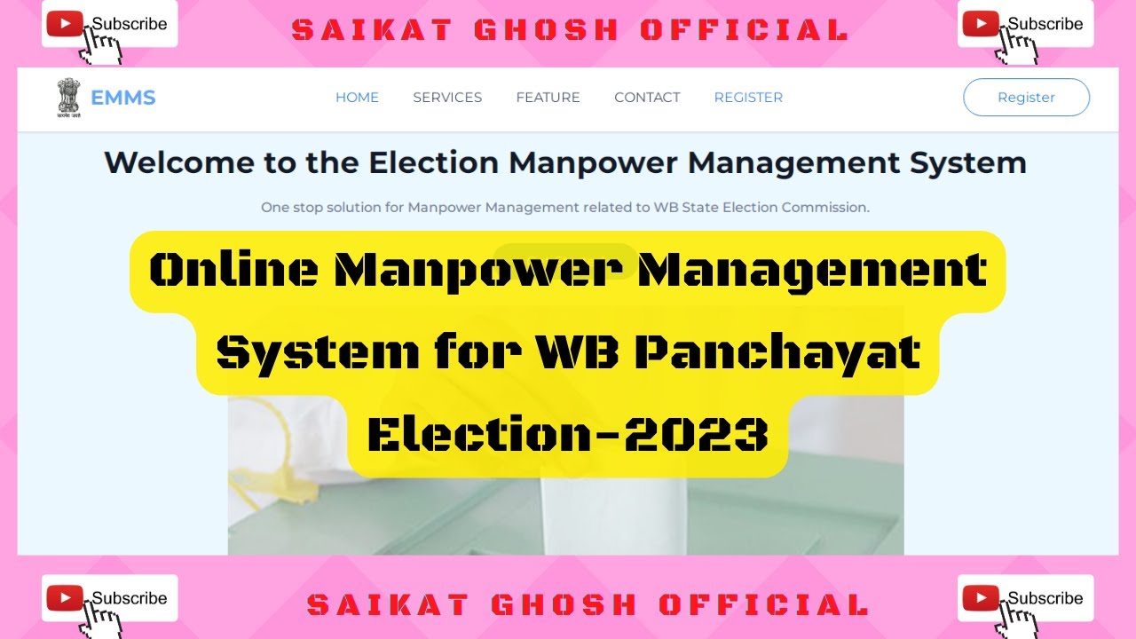 Manpower Management System for WB Panchayat Election 2023. How to Update/Add Employee online?