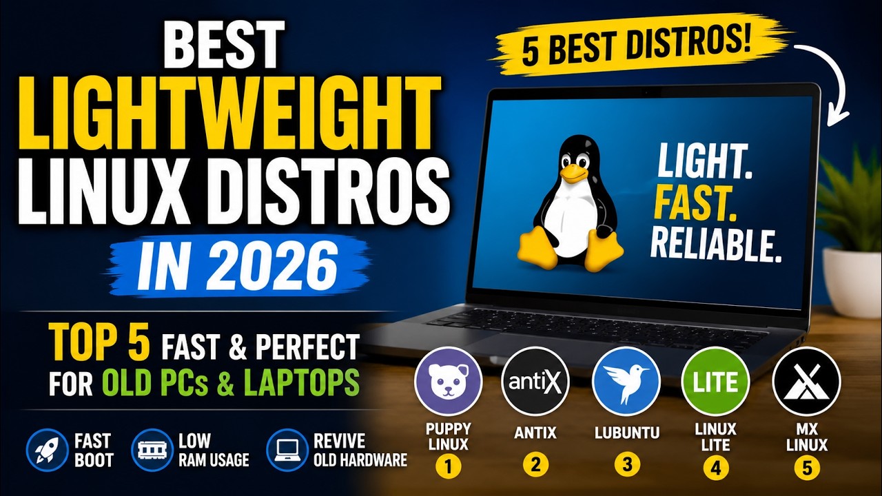 Лучшие легковесные дистрибутивы Linux 2026 | ТОП-5 быстрых ОС Linux для старых ПК