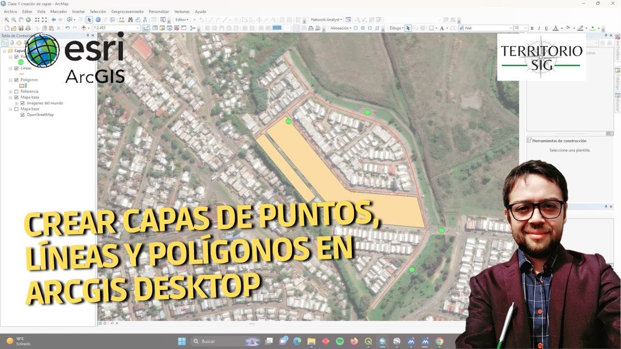 Crear capas de puntos, líneas y polígonos en ArcGIS Desktop
