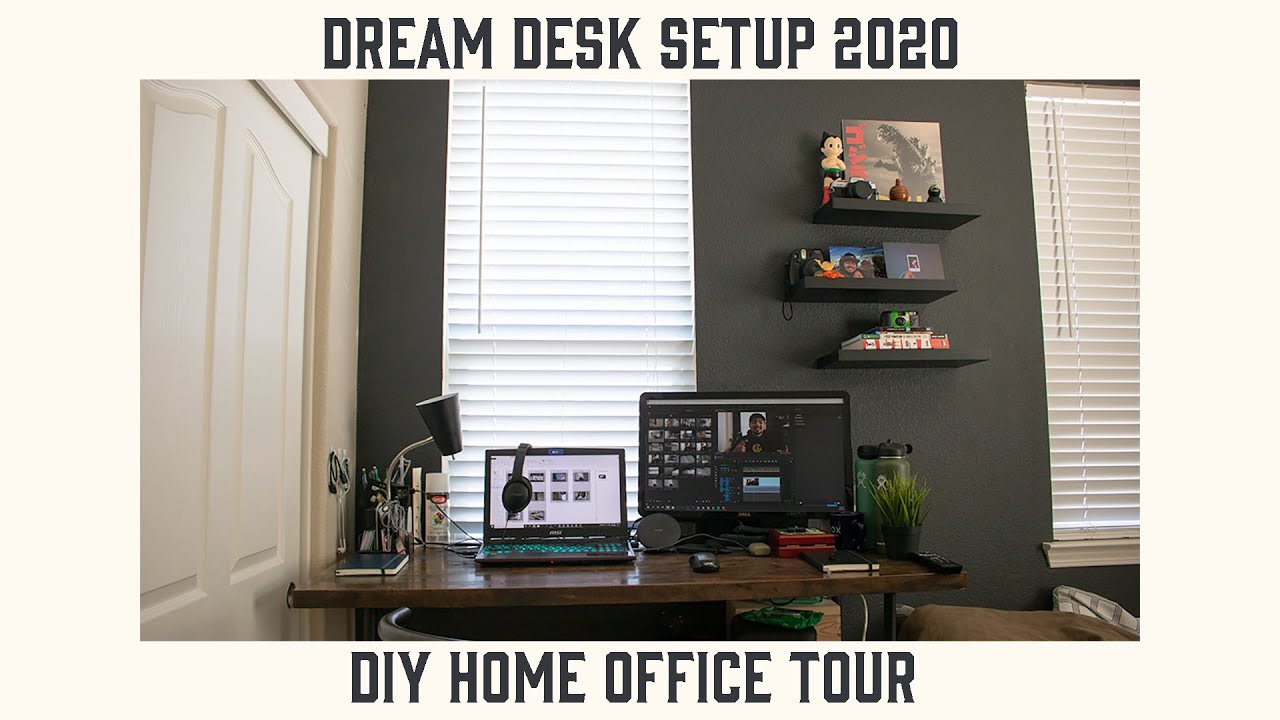 Dream Desk Setup 2020 | DIY Home Office Tour