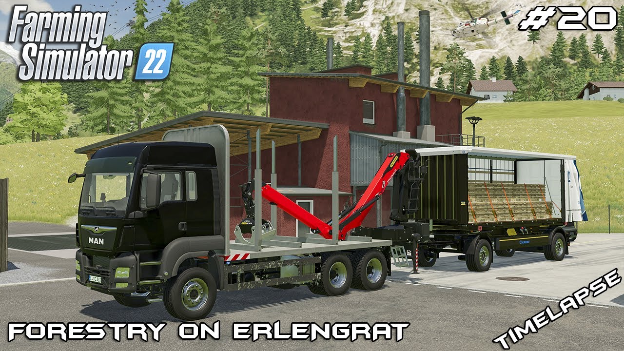 Building BIOMASS HEATING PLANT | Forestry on ERLENGRAT | Farming Simulator 22 | Episode 20
