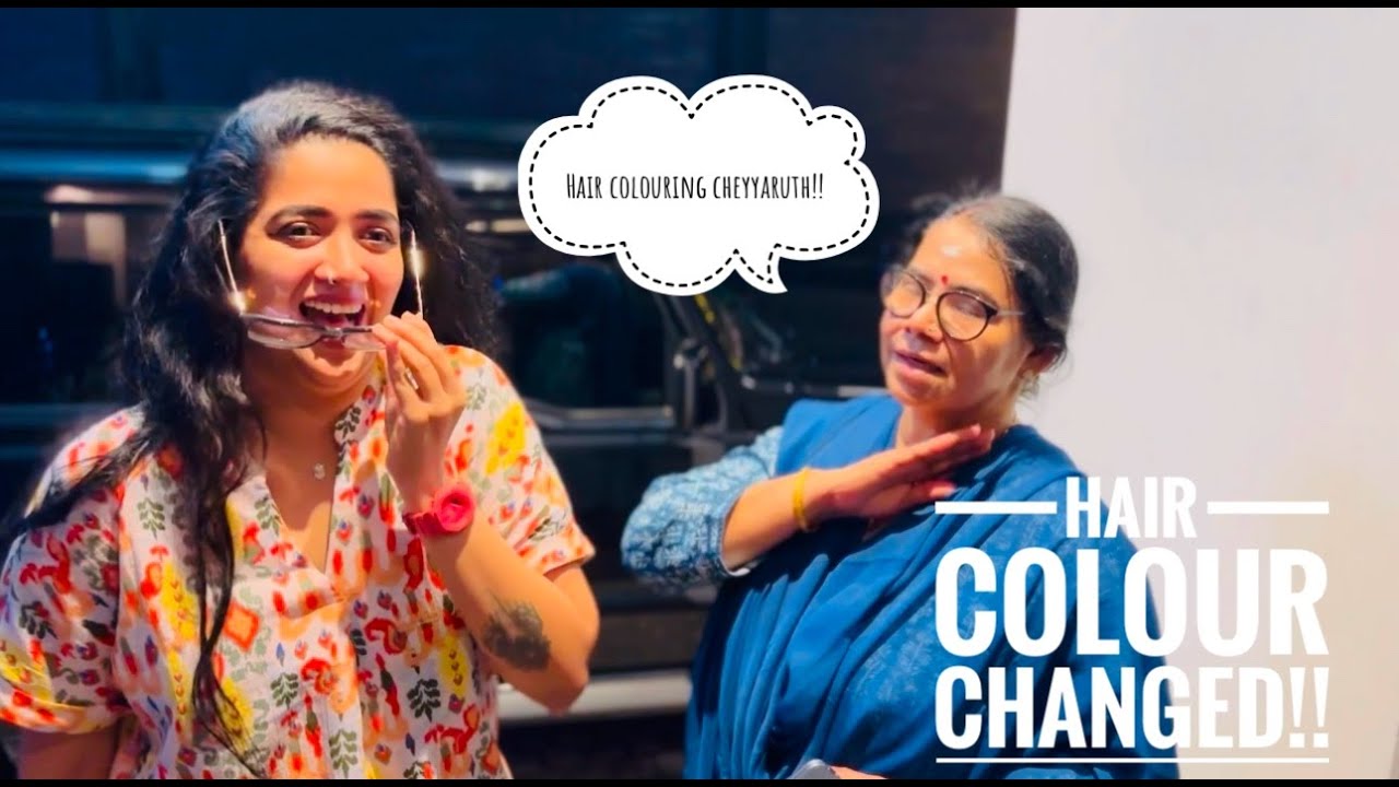 നോക്ക് മക്കളെ നോക്ക്, മുടി അമ്മയോട് പറയാതെ കളർ ചെയ്തു 😜 || Abhirami Suresh || Vikas Vks | Makeover