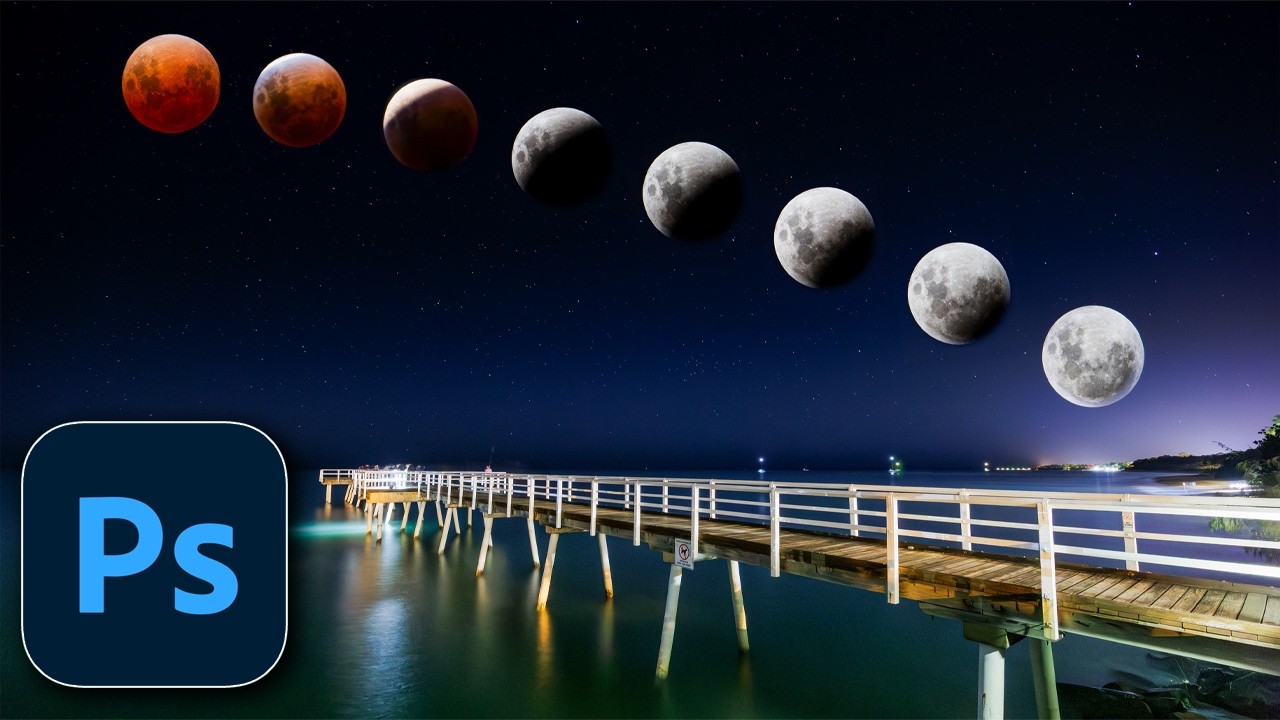 Изображение нескольких лун в Photoshop — как я создал это составное изображение.