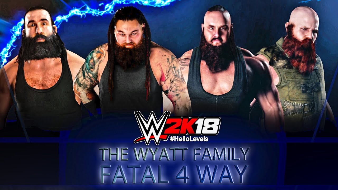 WWE 2K18 Bray Wyatt vs Braun Strowman vs Luke Harper vs Erick Rowan | Wyatt Family Fatal 4 Way Match