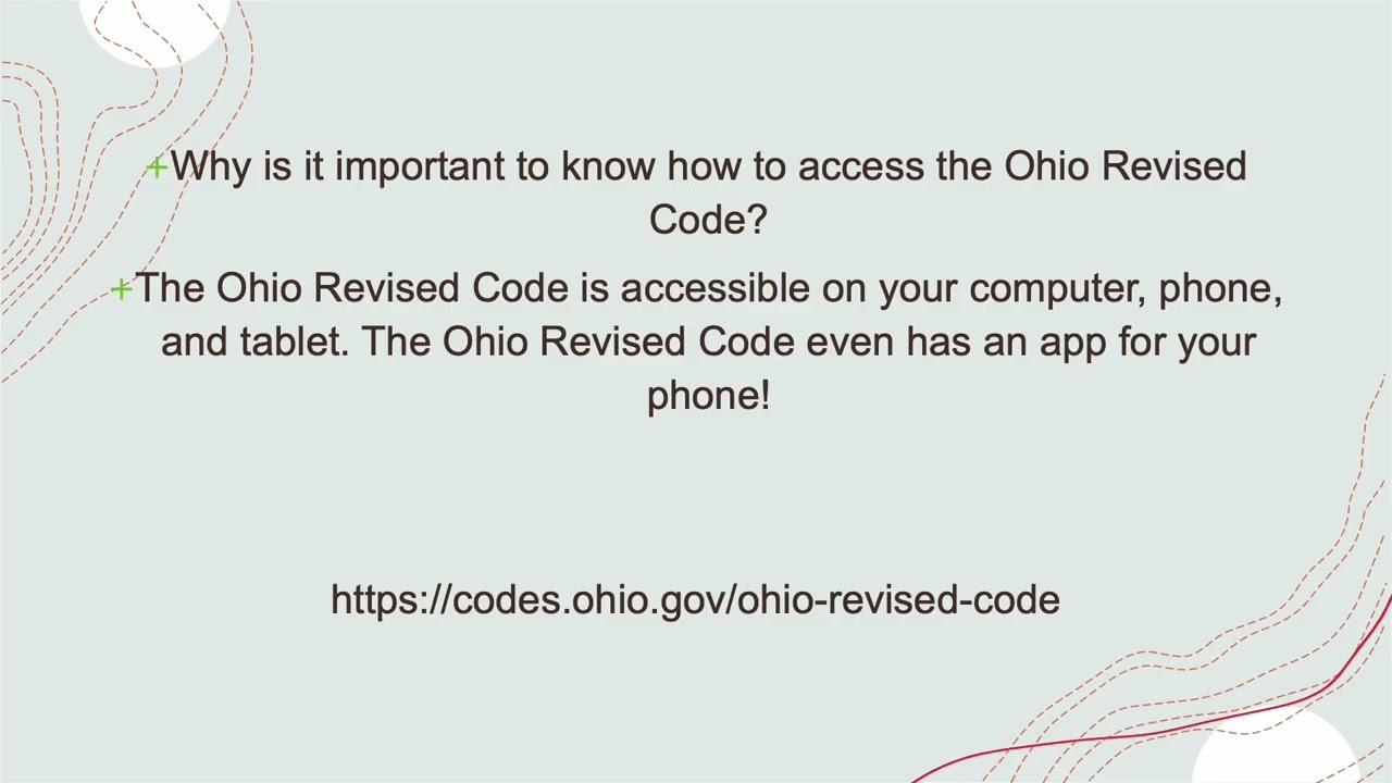 How To:  The Ohio Revised Code