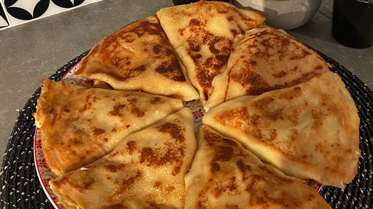 Crêpes salées (sans œufs) farcis au poulet chawarma et fajitas