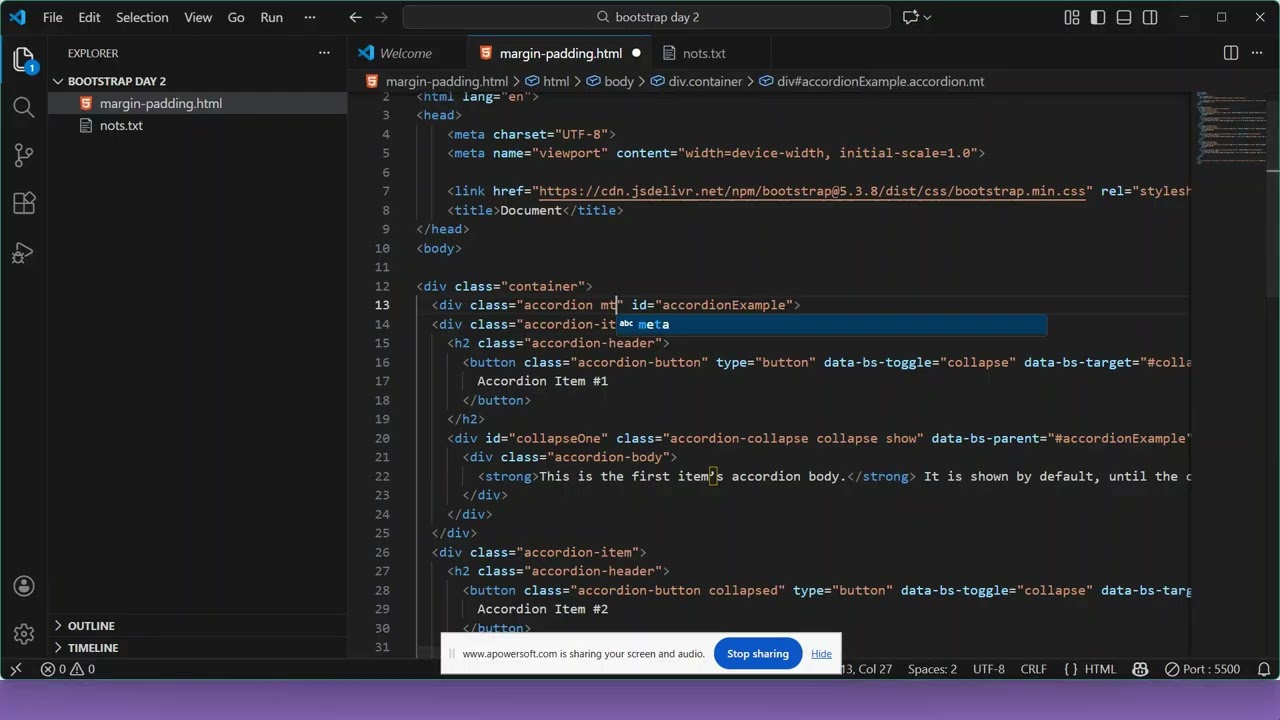 Bootstrap Day 2 Complete Guide | Spacing, Buttons & Colors Explained | Hindi #bootstraptutorial