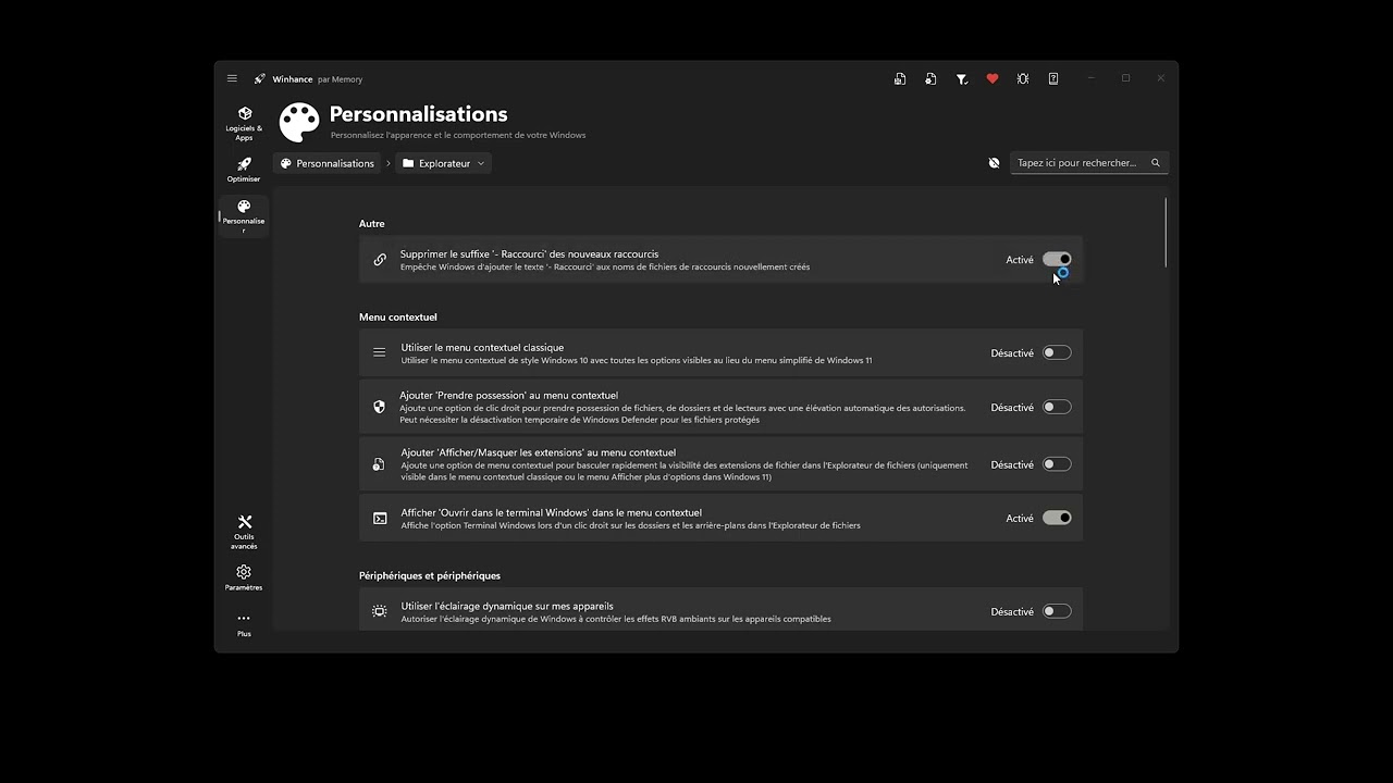 #Windows11#Installation de Winhance 🕵️ v 26.03.12