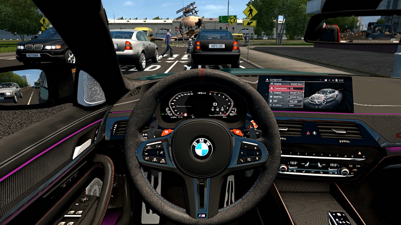 2021 BMW M5 CS F90 - City Car Driving [Steering Wheel Game Play]