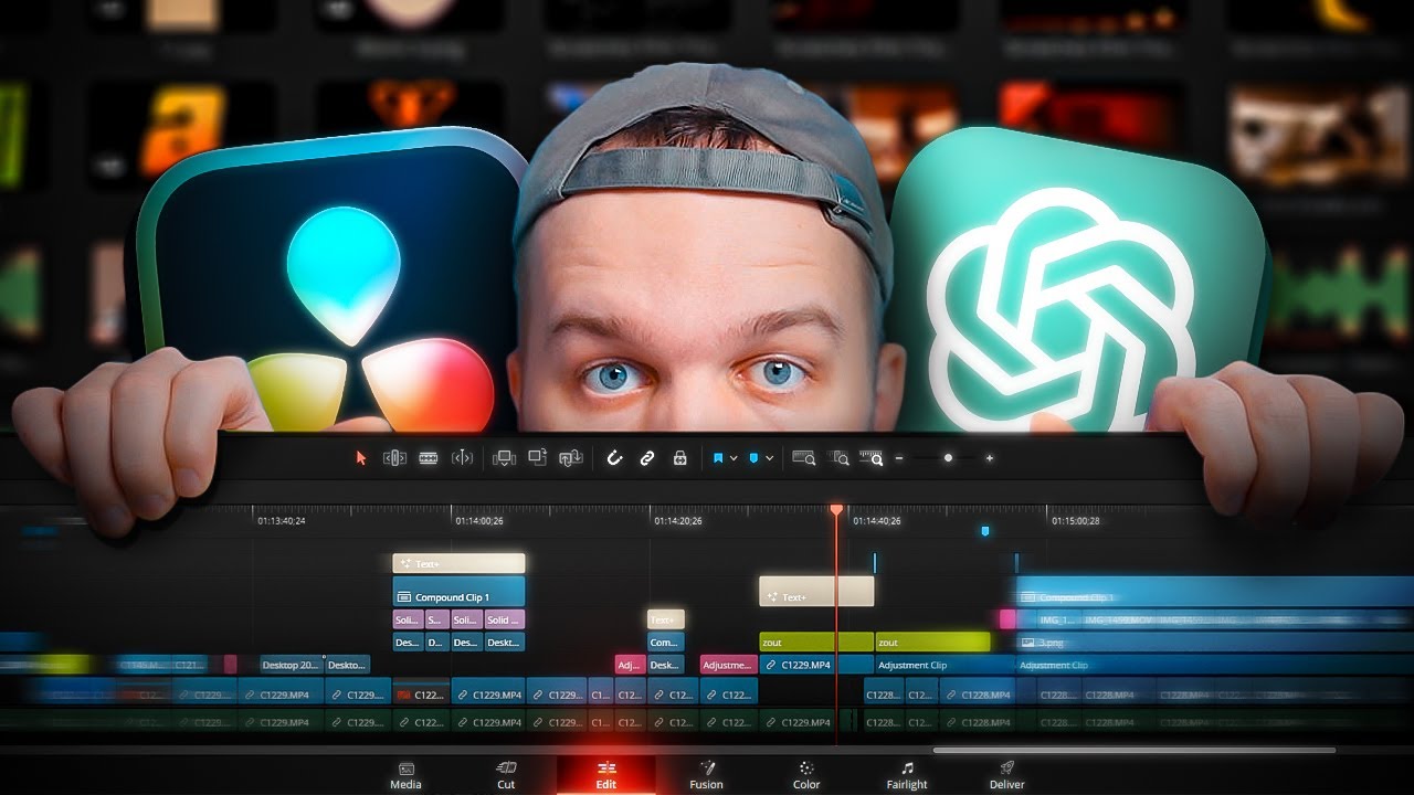Автоматический монтаж видео в DaVinci Resolve! Спасибо, ChatGPT