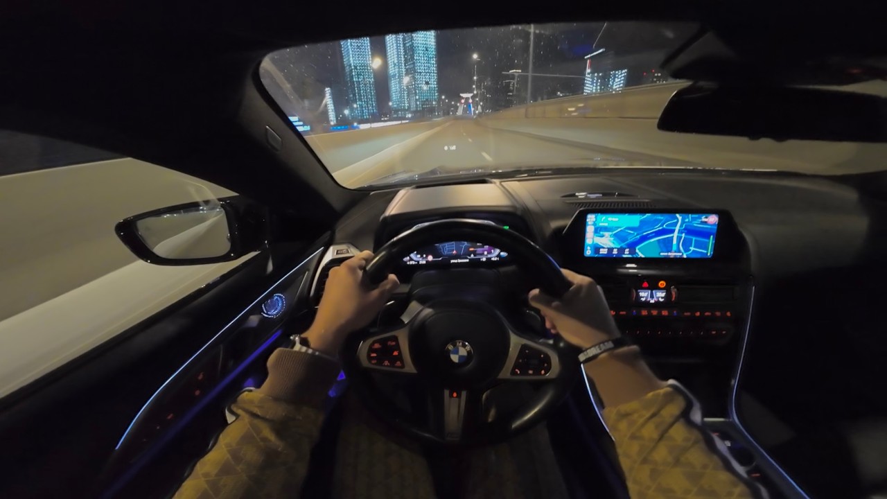 BMW 840i Stage 2 от ПЕРВОГО ЛИЦА | По ночной Москве | POV driving
