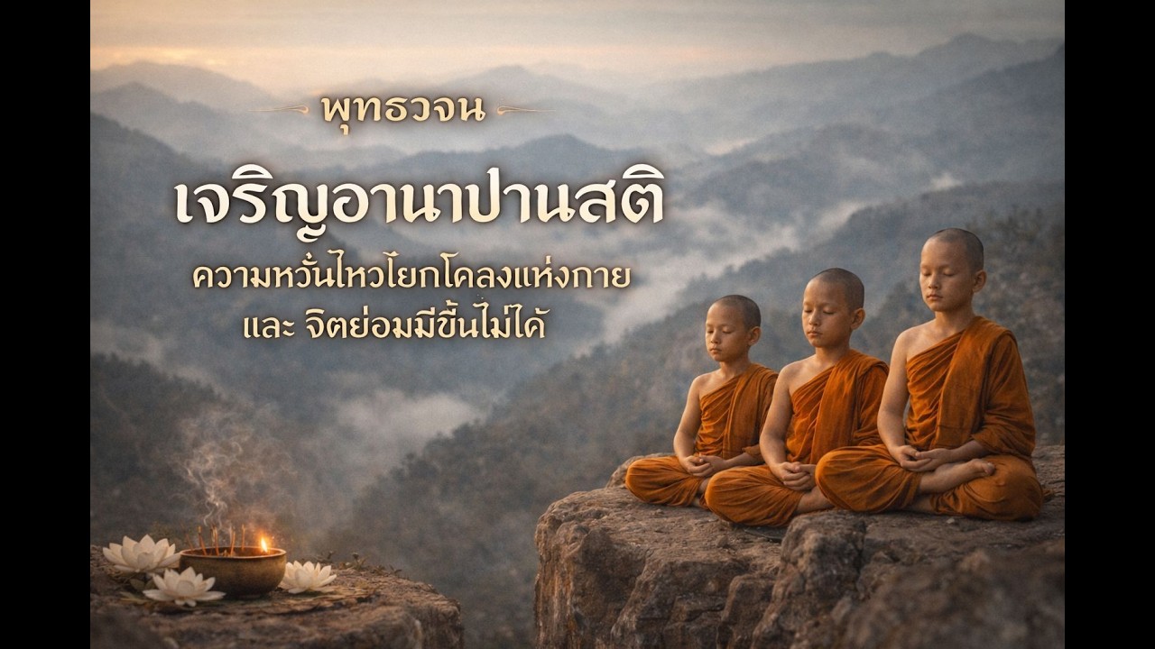 พุทธวจน เจริญอานาปานสติ ความหวั่นไหวโยกโคลงแห่งกาย และ จิตย่อมมีขึ้นไม่ได้