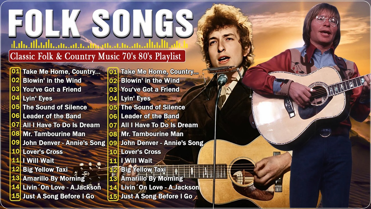 Top 20 Classic Folk Country Songs 🌵 Classic Folk & Country Music 70's 80's Playlist 🎶 Folk Music