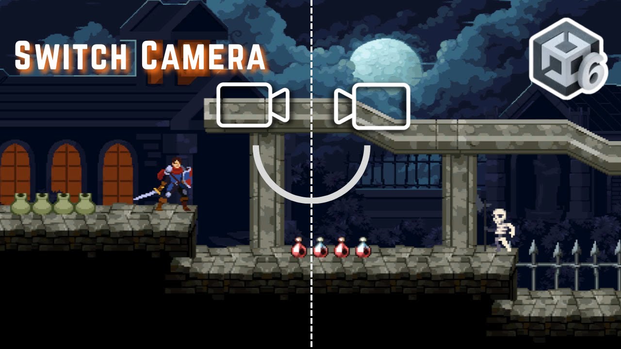 How to Make Camera Switch, Follow in a 2D Game with Unity for Beginners | Unity6 Tutorial
