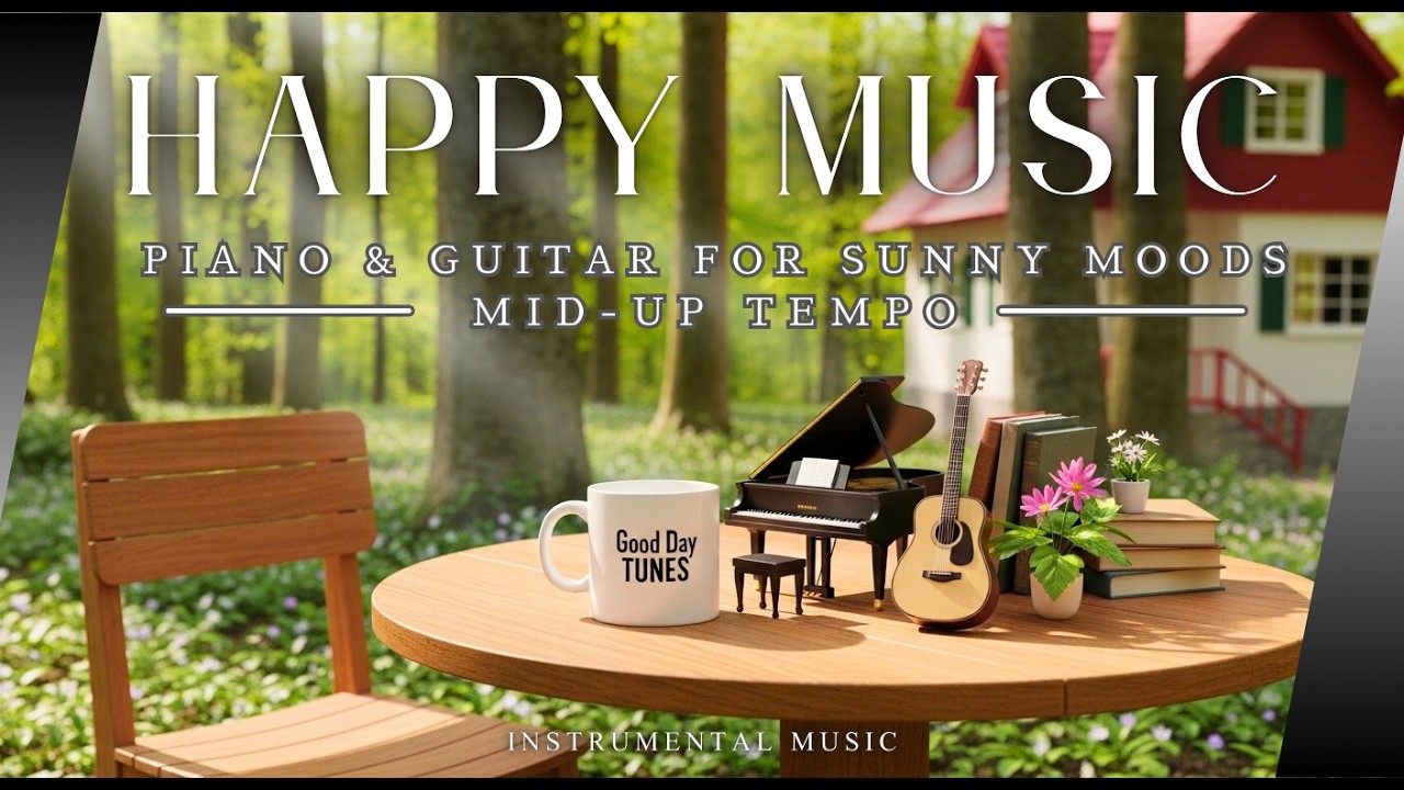 【Piano & Guitar】Upbeat Instrumental Background Music for Work, Study, Walks, and Drives.