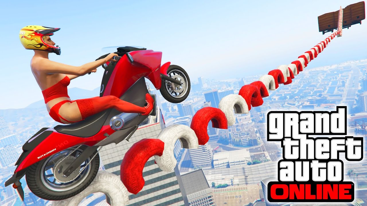 SUPER PARKOUR MOTO !! GTA 5 ONLINE