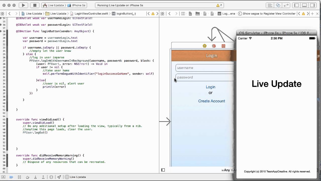 Login Users iOS Swift video15