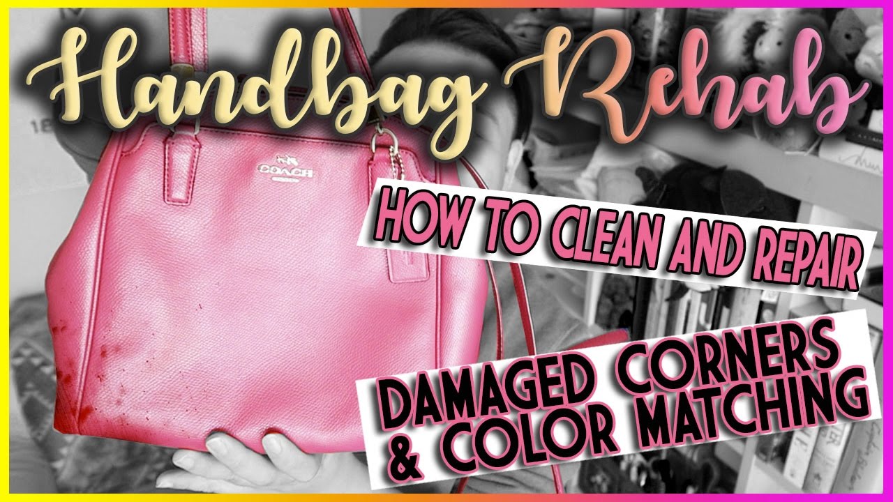 $14 COACH BAG REHAB - HOW TO CLEAN AND REPAIR DAMAGED CORNERS & COLOR MATCHING