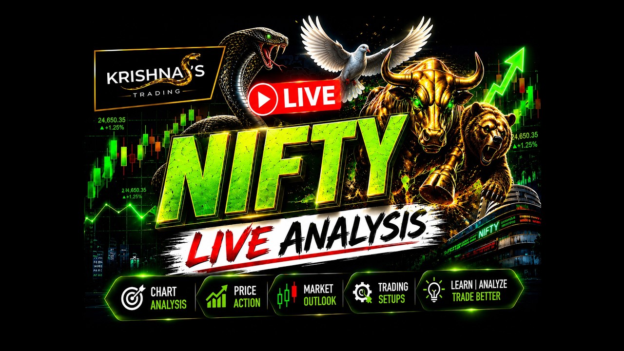 &ldquo;NIFTY Live Stream | 23.JUNE.2026 | KRISHNA&rsquo;S TRADING 🐍&rdquo;