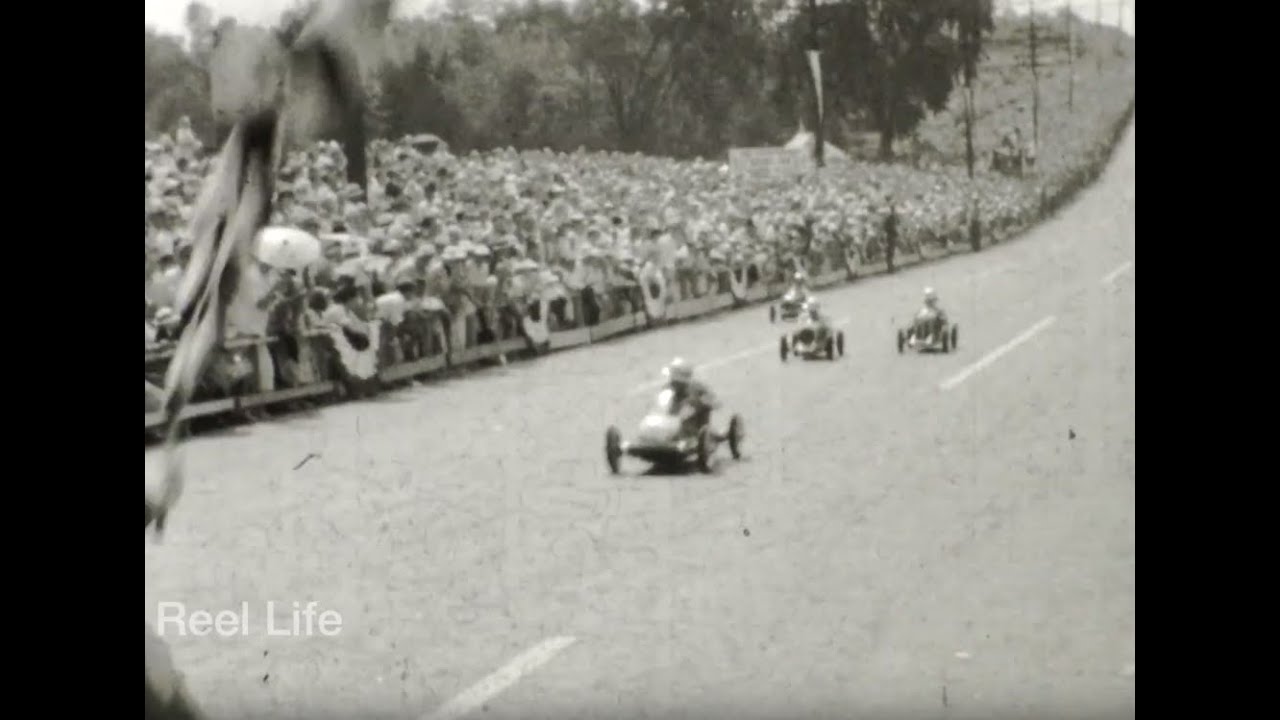 1935 All-American Soap Box Derby and post race party in Akron, Ohio.