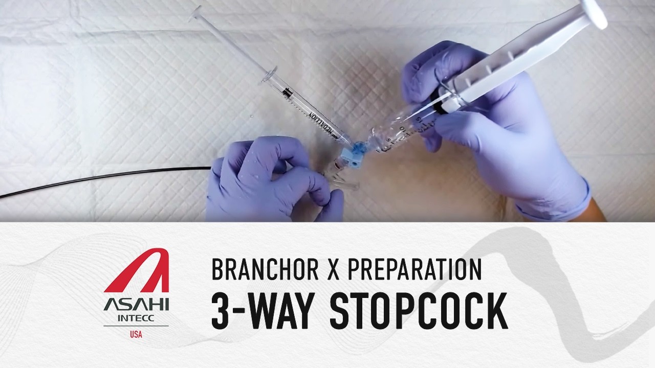 Branchor X: Preparation instructions with 3-way stopcock