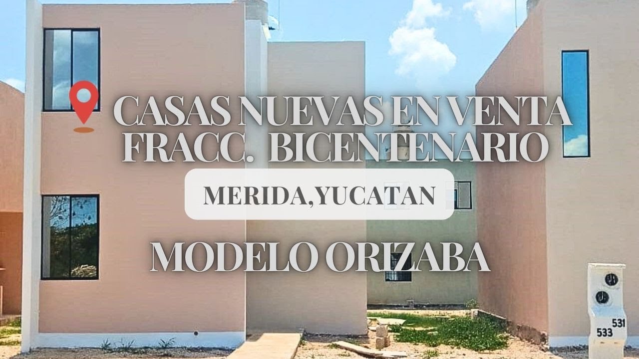 Casa en venta de 2 plantas, 2 recamaras con 180m² de terreno en Fracc. Bicentenario Mérida, Yucatán