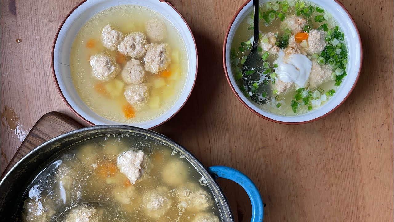 Toddler approved chicken meatball soup