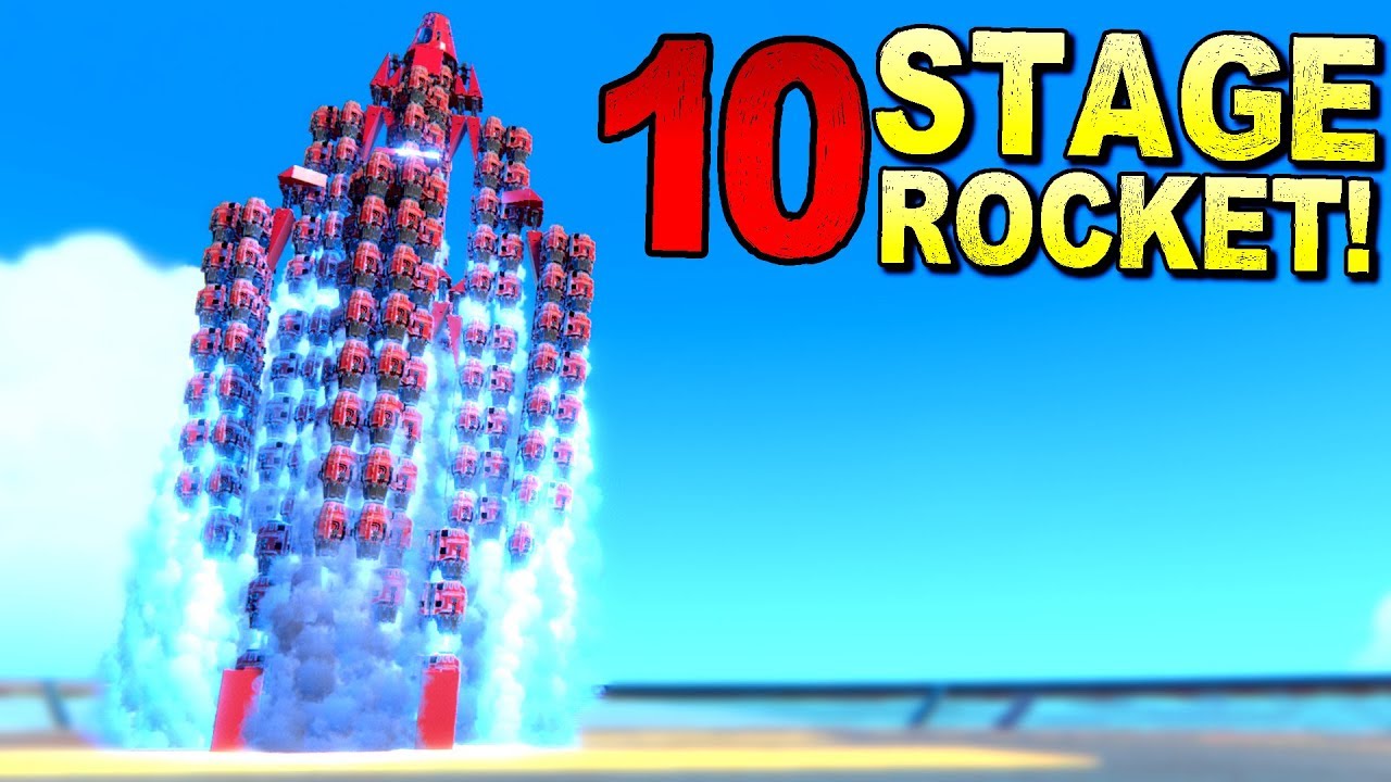 10 Stage Rockets Shouldn't Exist, But I Built One Anyway - Trailmakers Gameplay