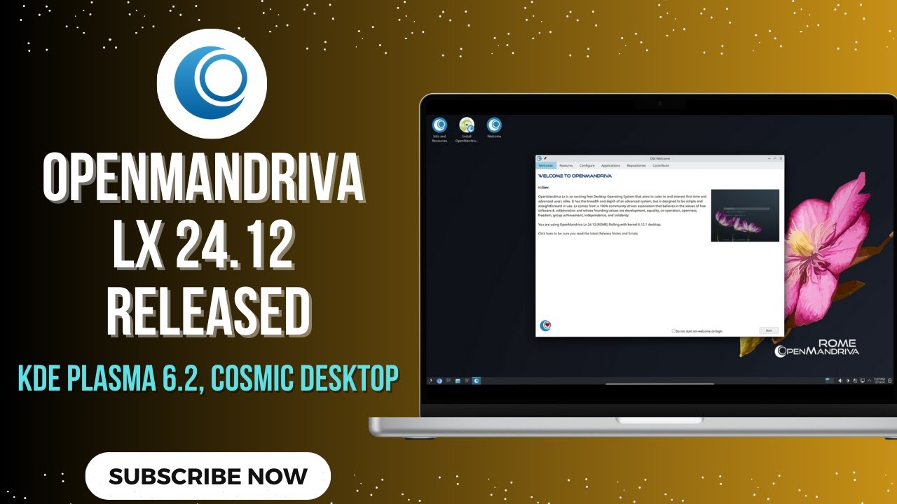 OpenMandriva Lx 24.12 Released: KDE Plasma 6.2, COSMIC Desktop & Linux Kernel 6.12 LTS Overview