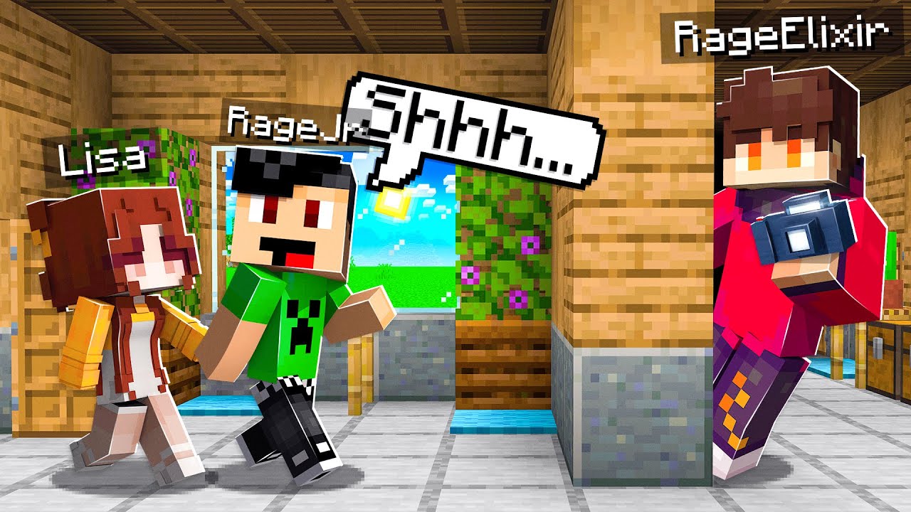 Kid SNEAKS Girl into The HOUSE in Minecraft!