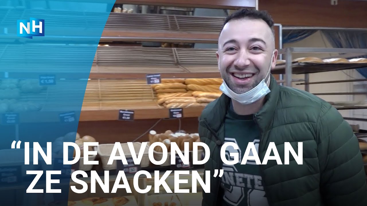 Ramadandrukte bij bakker in Den Helder: 