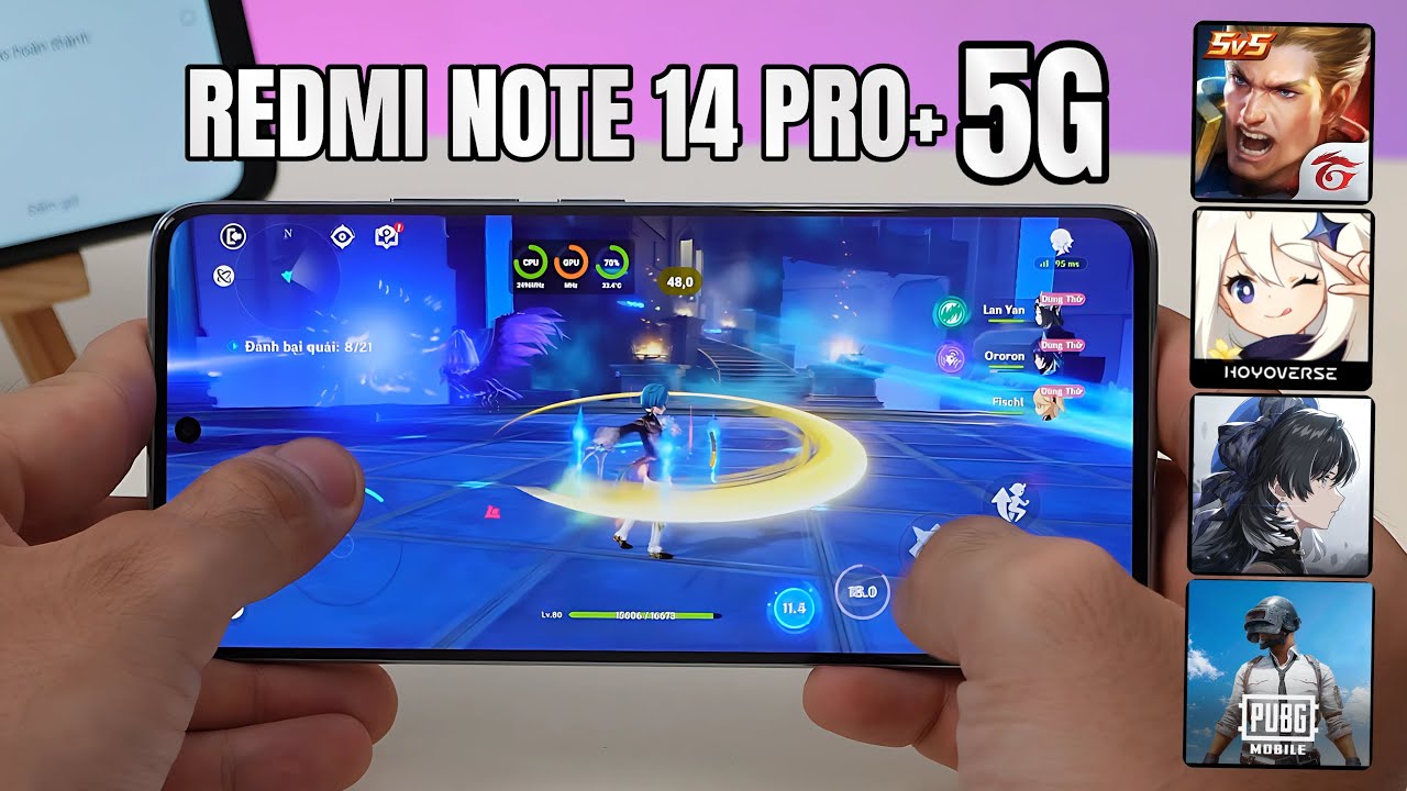 Test game nặng Redmi Note 14 Pro Plus : Snapdragon 7s Gen 3 hiệu năng có ổn định ?
