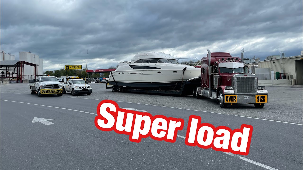 We hauled one of our biggest yachts by truck!! SUPER STRESSFUL...