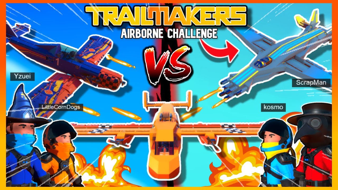 We went up against ScrapMan & Kosmo in an Epic Air-Air Battle! (Airborne Challenge) | Trailmakers
