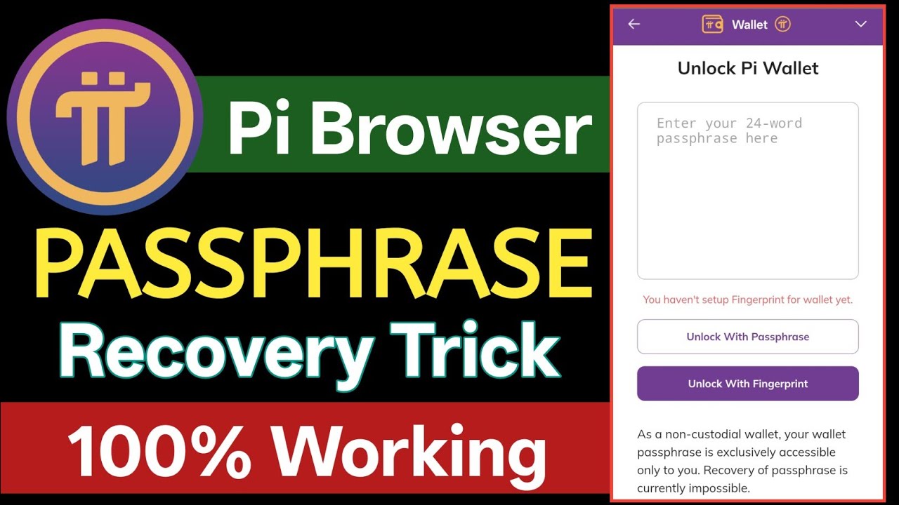 Pi browser Passphrase recovery new method || Pi network passphrase reset kaise kare