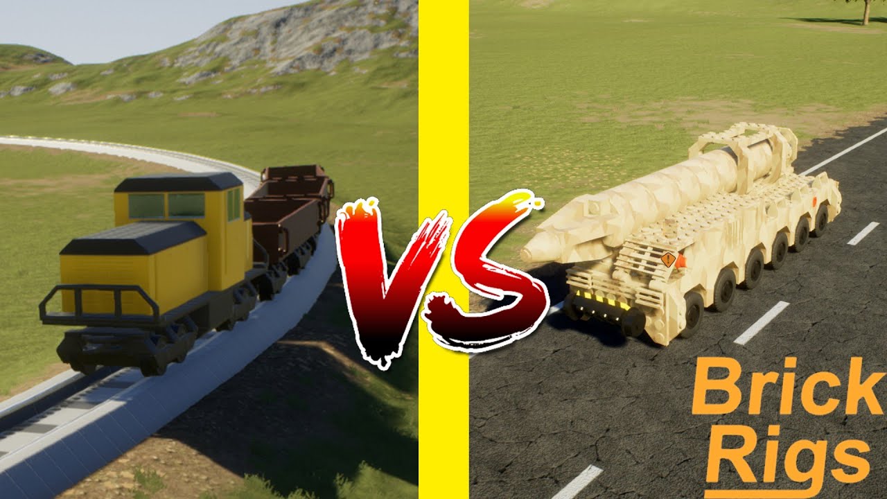 Pociąg VS Samochody W Brick Rigs
