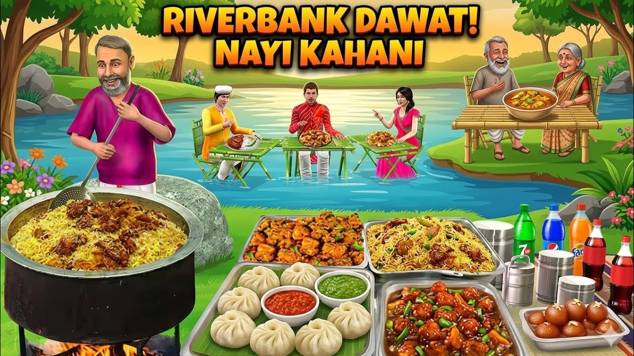 Parivaar Yatra Riverside Food Cooking Family Trip Picnic Hindi Kahaniya Moral Stories Comedy Video
