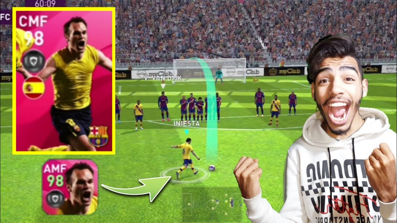 OMG!! Iconic moment INIESTA 98 Rated Review🔥this card is insane 😱 Pes 20 mobile