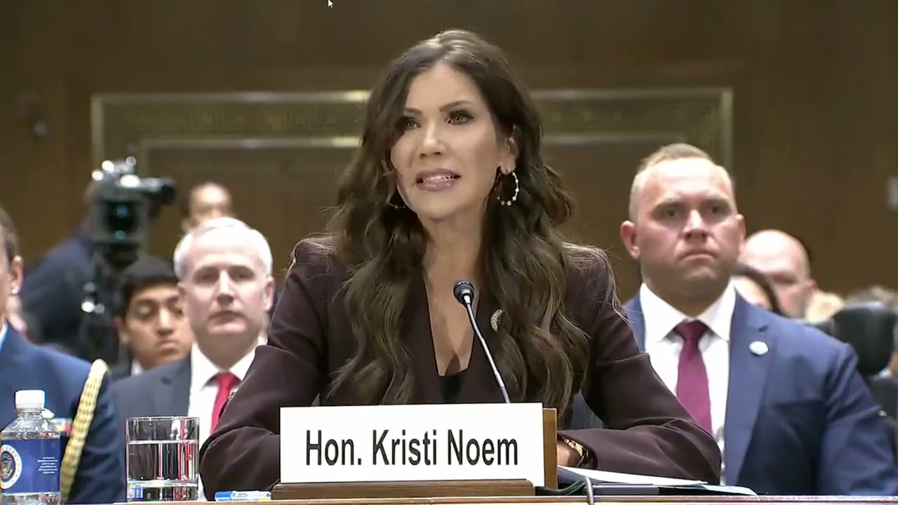 Homeland Security Sec. Kristi Noem delivers opening statement before the Senate Judiciary Committee