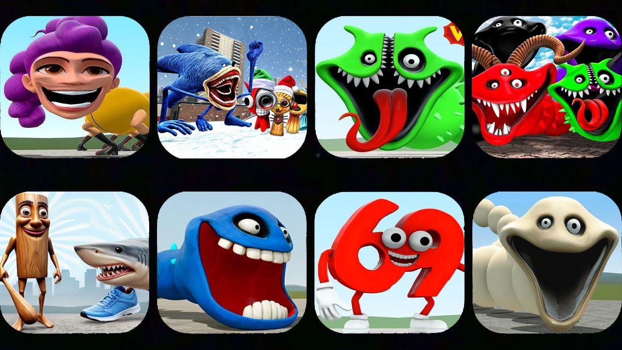 Nextbots Mod Update 10.0.6 NEW HUNGRY SNAKE,HUNGRY WORM'S FAMILY,LIN GANG MELON in Sandbox in Space