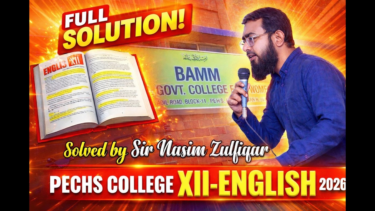 BAMM PECHS Girls College (XII-English-2026-Solved)