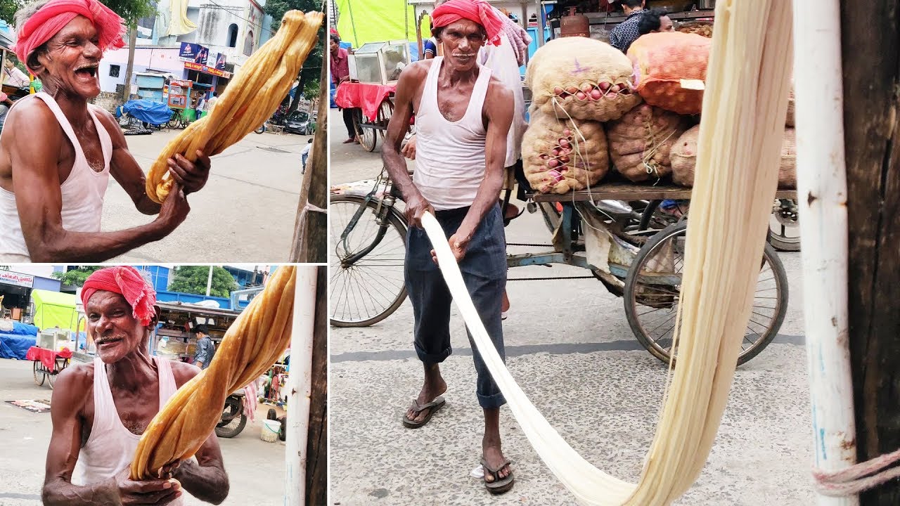 75 Years Old Making Jaggery CANDY In a Festival Near My Village | Amazing Candy  Making Process