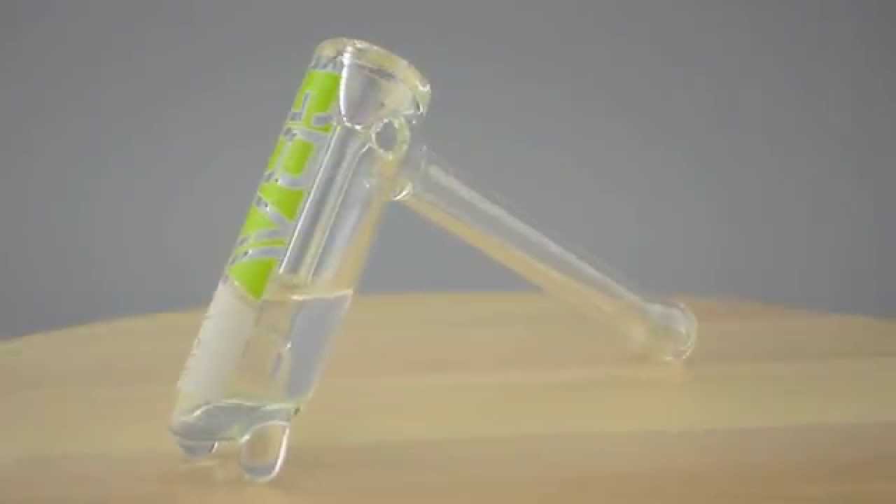GRAV LABS - HAMMER WATER PIPE BUBBLER W/ SINGLE HOLE PUSH BOWL, 2-SLIT/1-HOLE DIFFY & CARB - LARGE