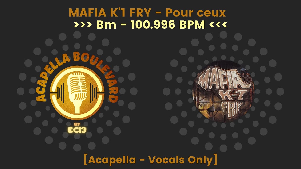 MAFIA K'1 FRY - Pour ceux || [Acapella - Vocals Only] || [100.996 BPM - Bm] || by EC13