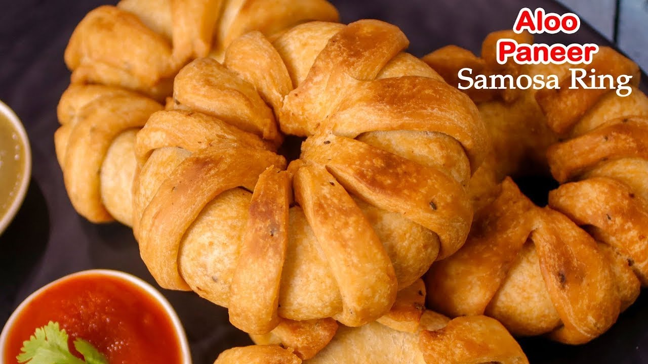 Aloo Paneer Samosa Rings | Snacks Recipe For Parties