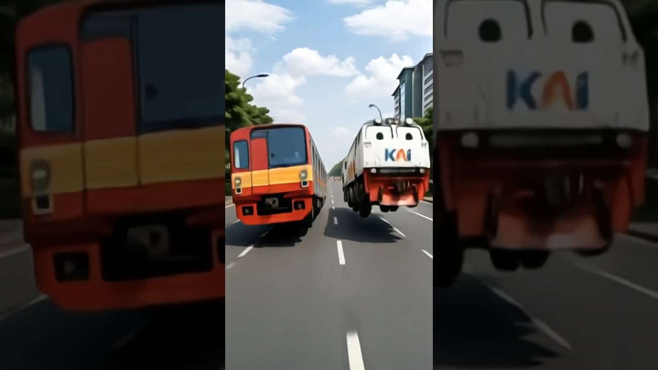 KERETA API LOKOMOTIF CC203 VS KRL BALAPAN LIAR #keretaapi #train #lokomotif #railway
