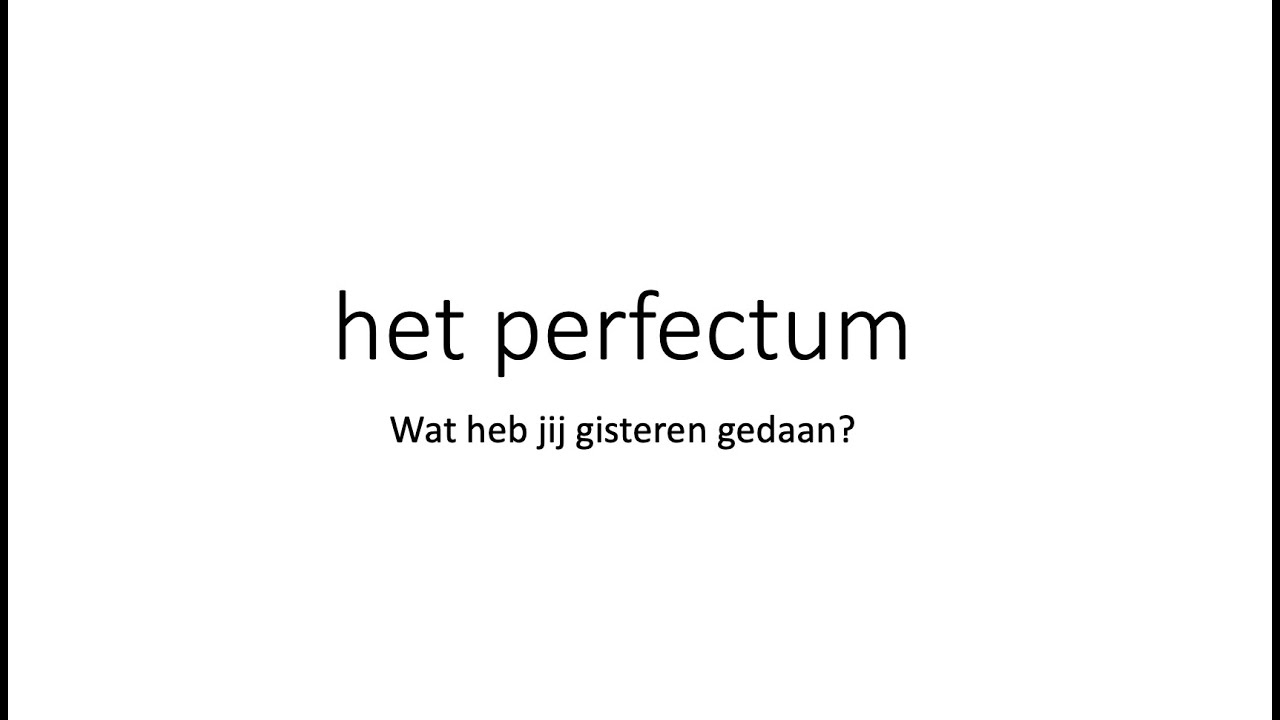 Het perfectum: praten over vroeger in het Nederlands. Theorie. NT2 - A2 #leernederlands #nt2