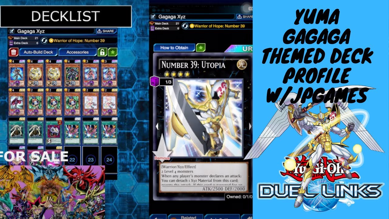 YUMA'S GAGAGA THEMED DECK PROFILE | YUGIOH! DUEL LINKS ZEXAL DECK PROFILE W/JPGAMES