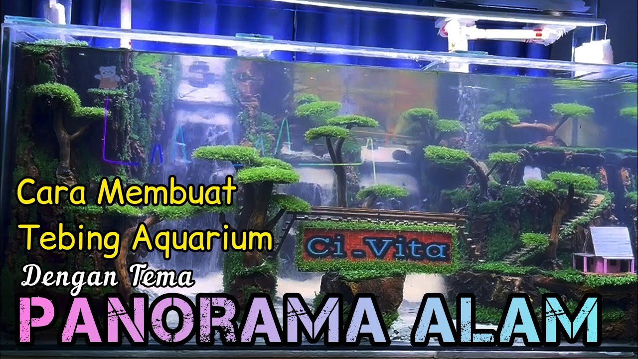 CARA MEMBUAT TEBING AQUARIUM DARI BAHAN STEROFOAM - how to make an aquarium cliff from styrofoam