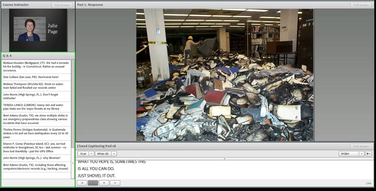 C2CC Writing a Disaster Plan 1: Response - One Facet of the Emergency Management Cycle